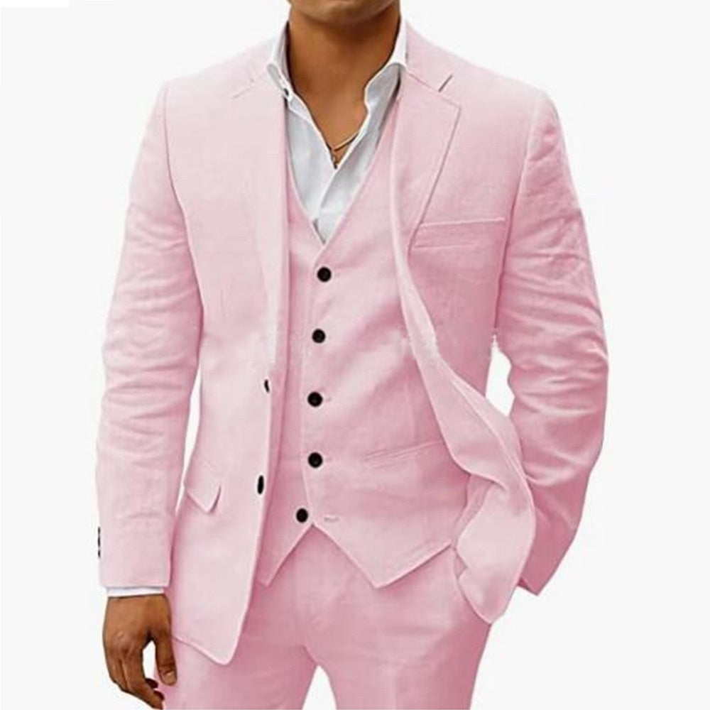 Casual Suit Groom Wedding Banquet Suit