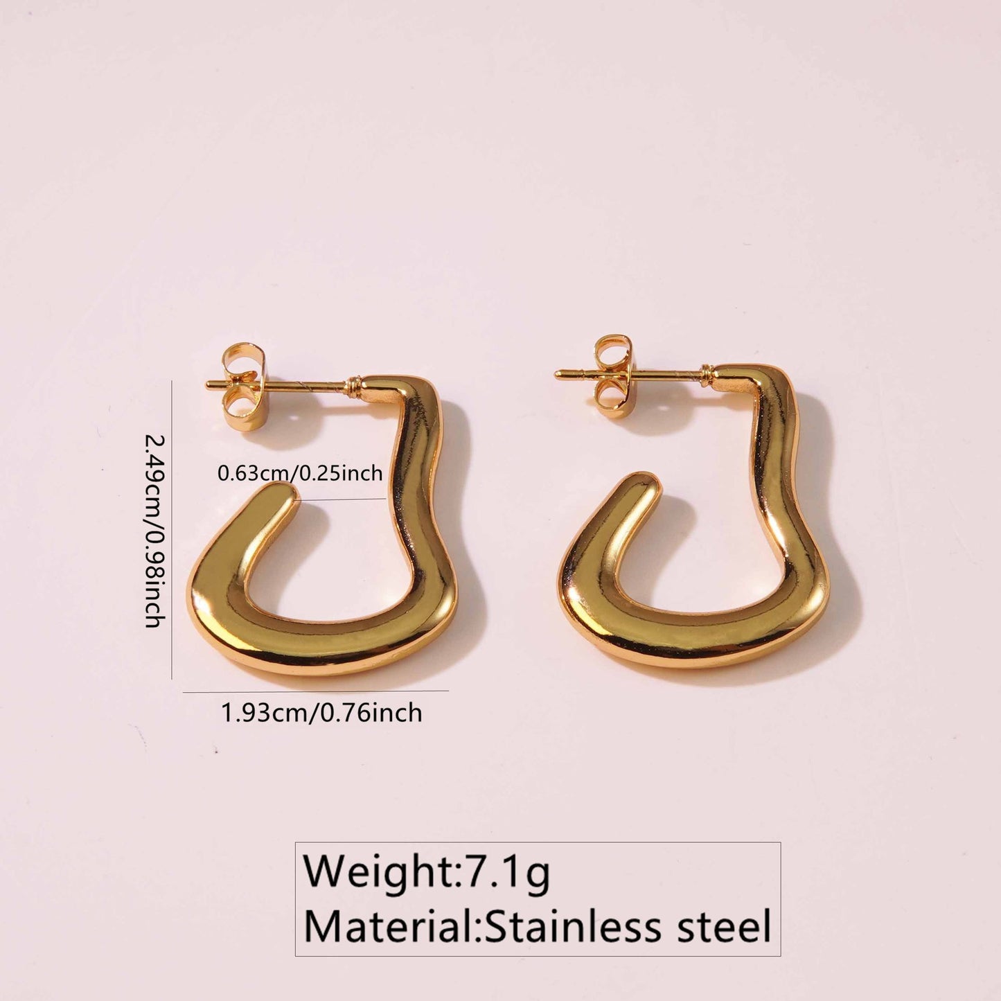 Tassel Ear Clip Female Earrings Stainless Steel Non-fading Niche Accessories Titanium Steel Ear Studs