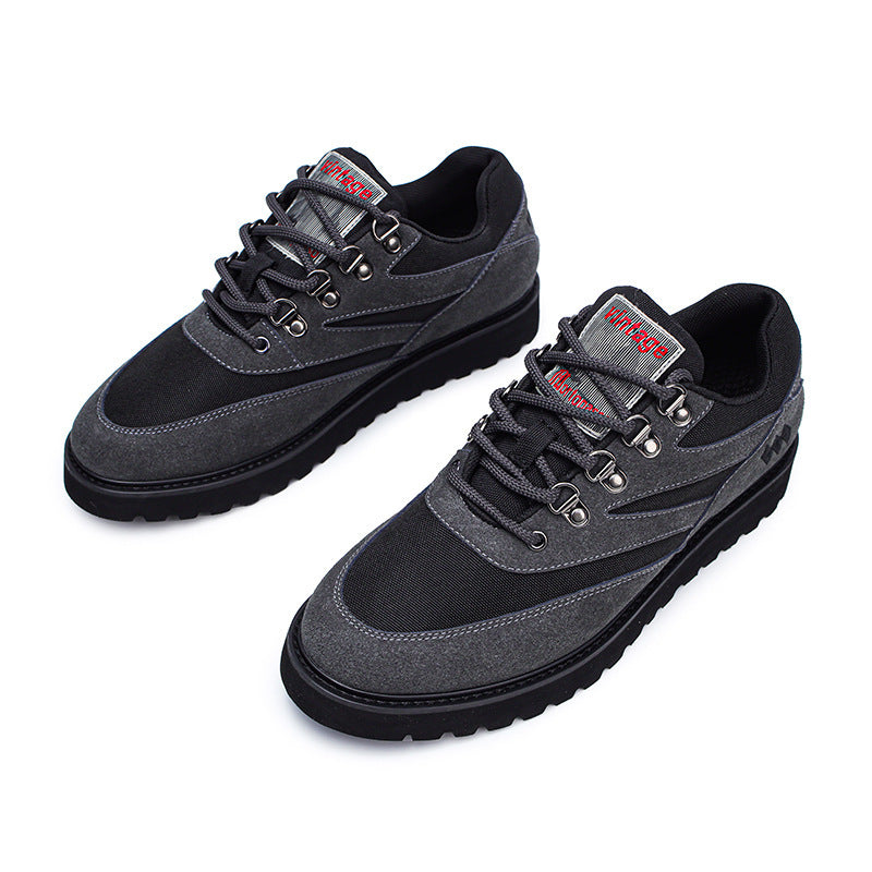 Leisure Sports Skateboard Shoes All-match Flat Soft Bottom Lace Up Men