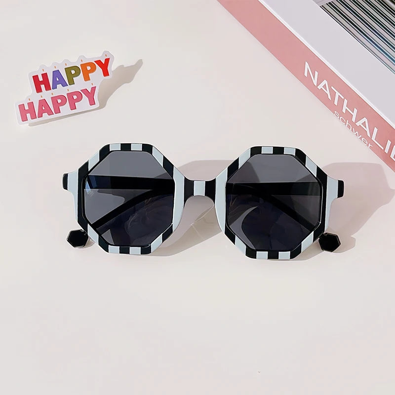 New Children Vintage Frosted Round Outdoor Sun Protection Sunglasses Baby Girls Acrylic UV400 Sunglasses Kids Fashion Glasses