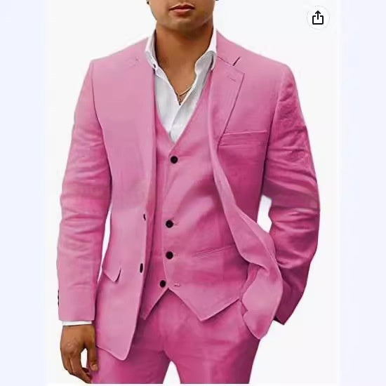 Casual Suit Groom Wedding Banquet Suit