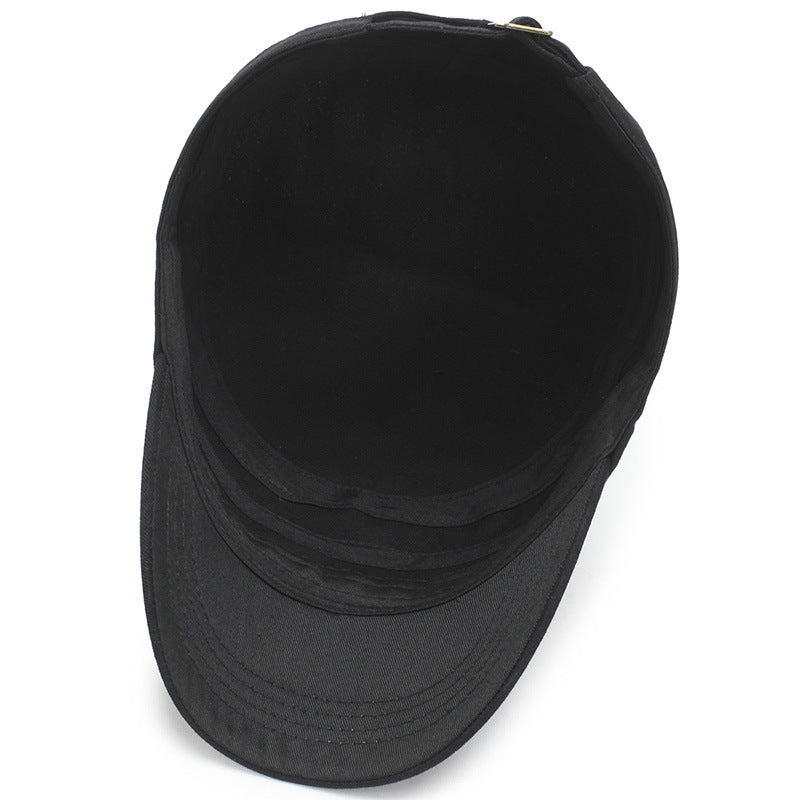 Sun hat flat top military hat