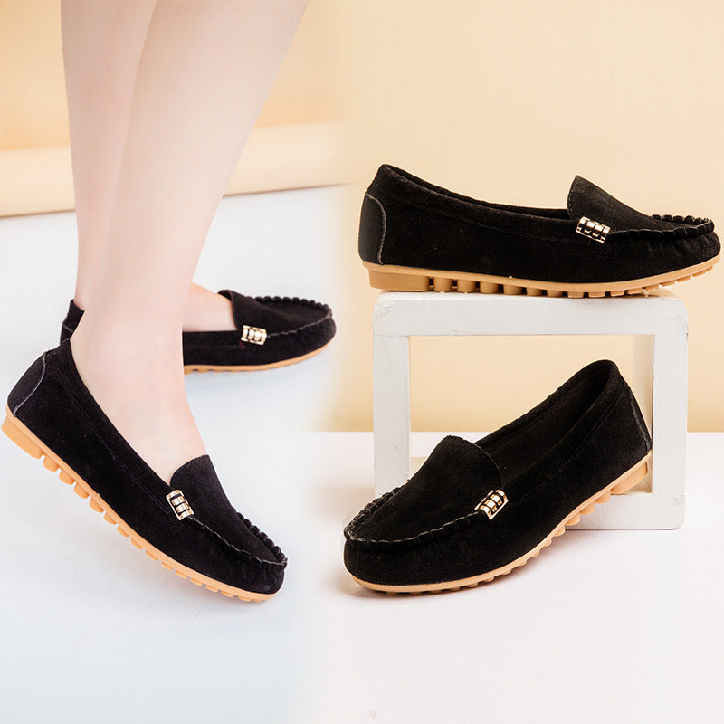 Flat Heel Pumps Single Shoes Flat Women's Shoes Student Peas Shoes