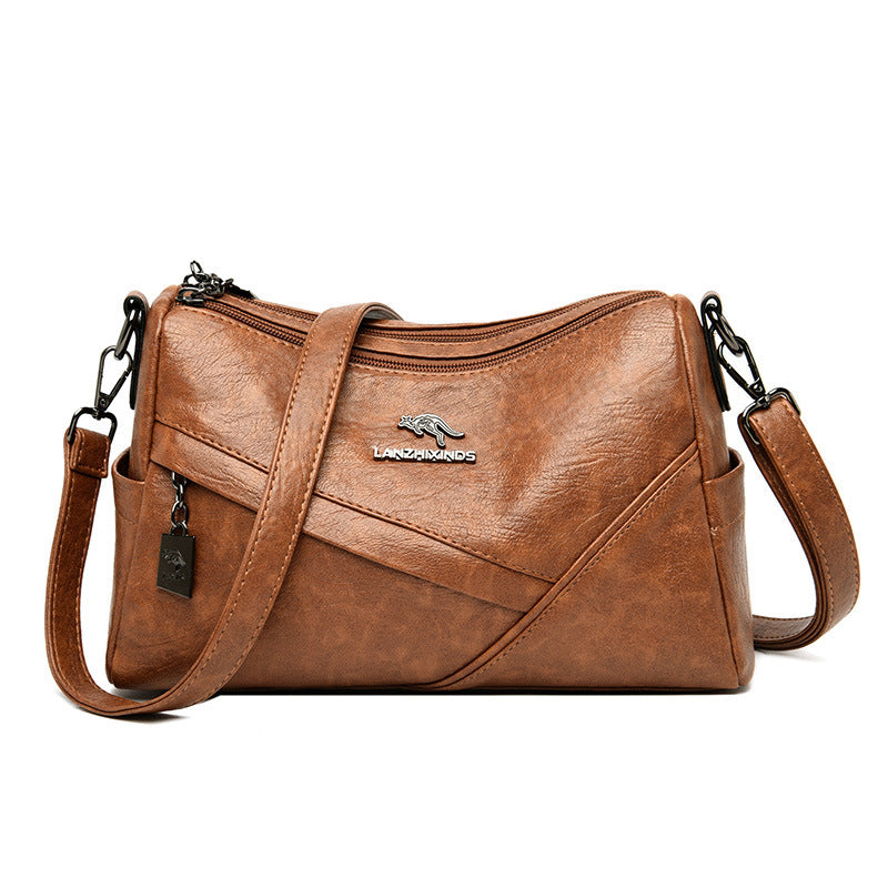 New Fashion Soft Leather Shoulder Large-capacity Crossbody Bag