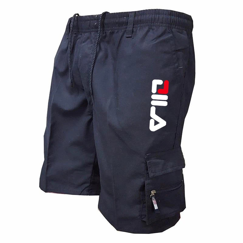 Men's Cargo Shorts Print Multiple Pockets Fashion Drawstring Loose Sportswear Summer Fitness Jogger Training Tactical Shorts