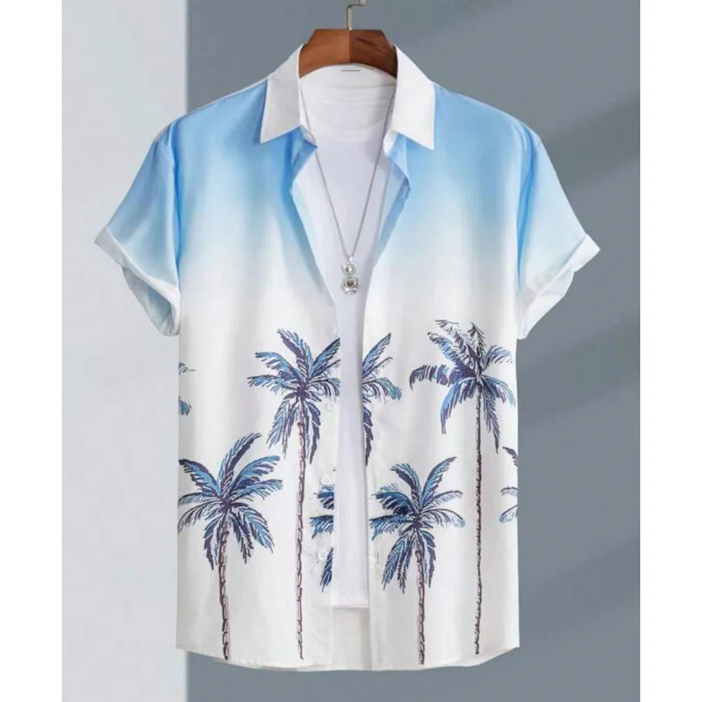 2023 Summer Animal Crane Men Hawaiian Shirt 3d Plant Shirt For Men Flower Print Plus Size Hawaiian Shirts Beach Flower Shirt 5xl