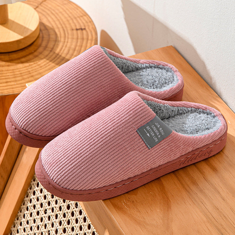 Home Indoor Wear-resistant Non Slip Cotton Slippers