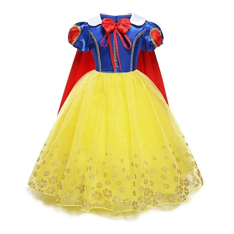 Frozen Anna Elsa Cosplay Costumes Girls Princess Rapunzel Snow White Mermaid Belle Cinderella Dress Kids Halloween Party Clothes