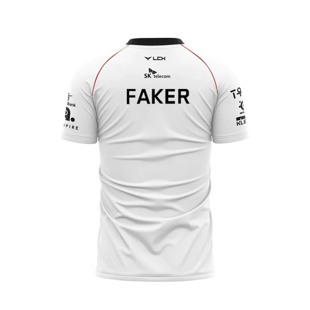 2024 New T1 Esports Team Uniform T-shirt League Of Legends World Finals Jersey T Shirt LOL Games Faker Fan Support Men Clothes