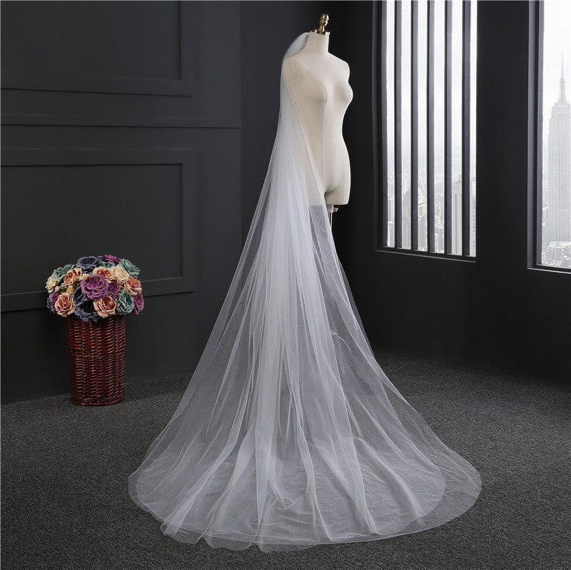 Elegant Wedding Satin Veils