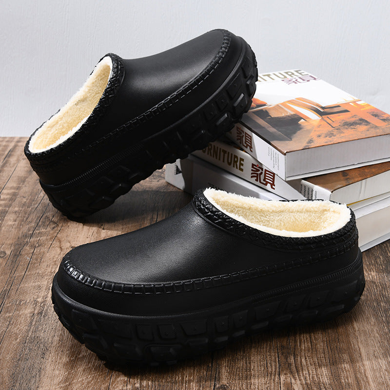 Resin Sole Fur Cotton Slippers Women