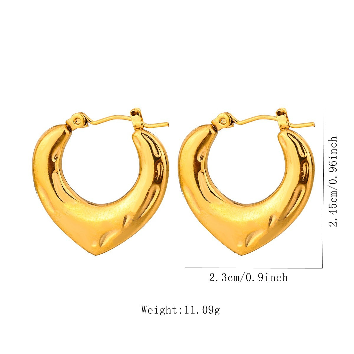 Tassel Ear Clip Female Earrings Stainless Steel Non-fading Niche Accessories Titanium Steel Ear Studs