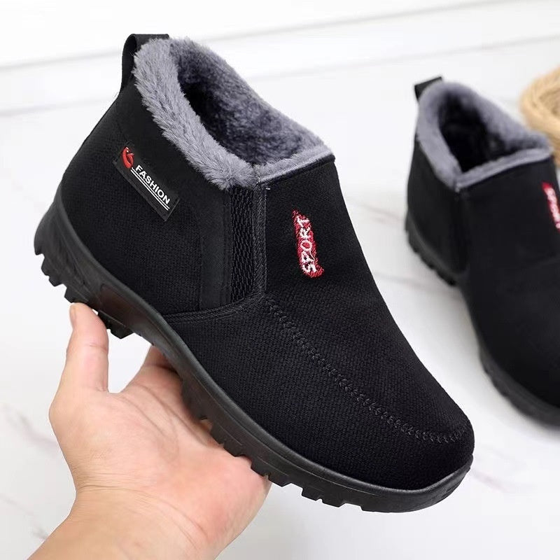 Men's Shoes Thermal Non-slip Cotton-padded Shoes Casual Slip-on Old Beijing Cloth Shoes