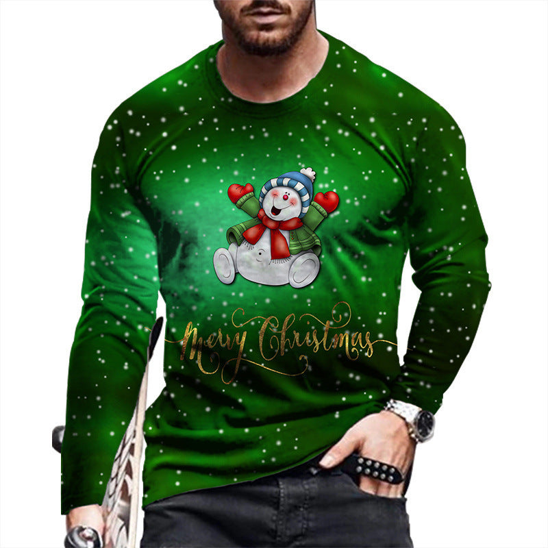 Men's Long-sleeved Round Neck Youth Pullover