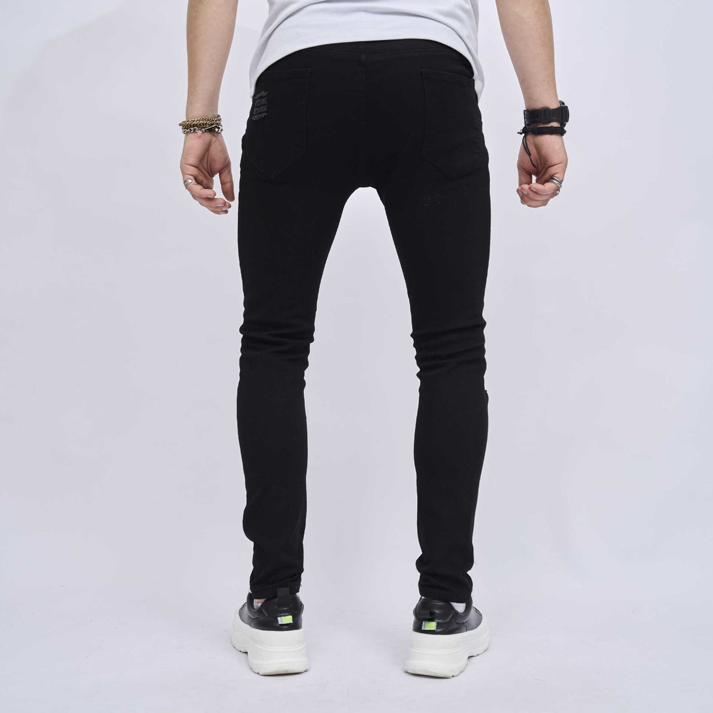 Men's Ripped Slim Fit Skinny Elastic Jeans