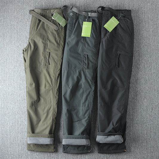 Windproof Waterproof Outdoor Men's Straight Winter Casual Pants