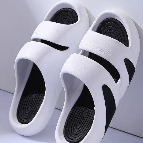 Fashion Outerwear Thick Sole Double Strap Holiday Men And Women Beach Slippers