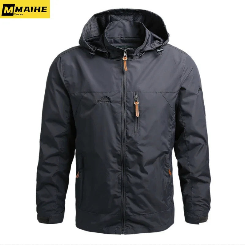 Gorpcore Jacket Men's Military Tactical Hunting Jacket Men's Autumn Casual Waterproof Windbreaker Men's Coat Pocket Work Clothes