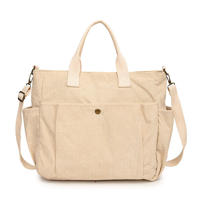 Simple Canvas Large Capacity Crossbody Shoulder Bag