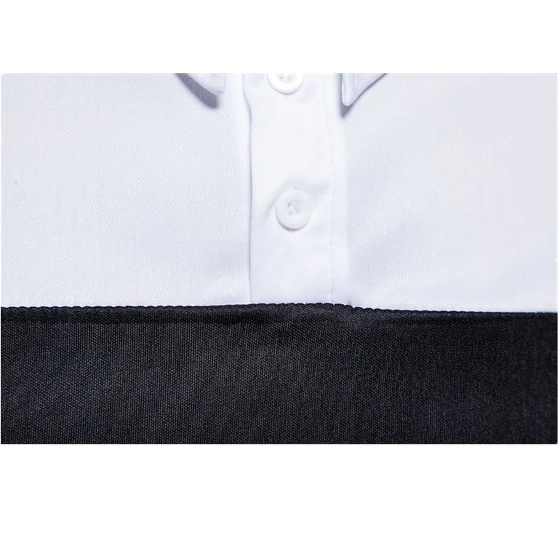 Summer men's solid color short sleeved polo shirt men's fashionable lapel shirt