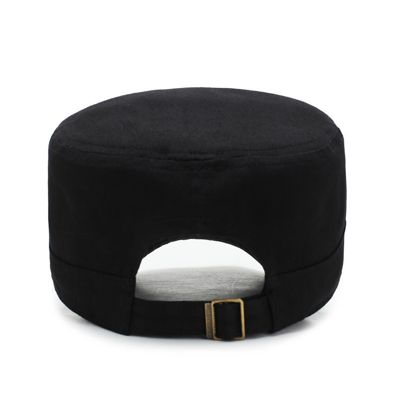 Sun hat flat top military hat