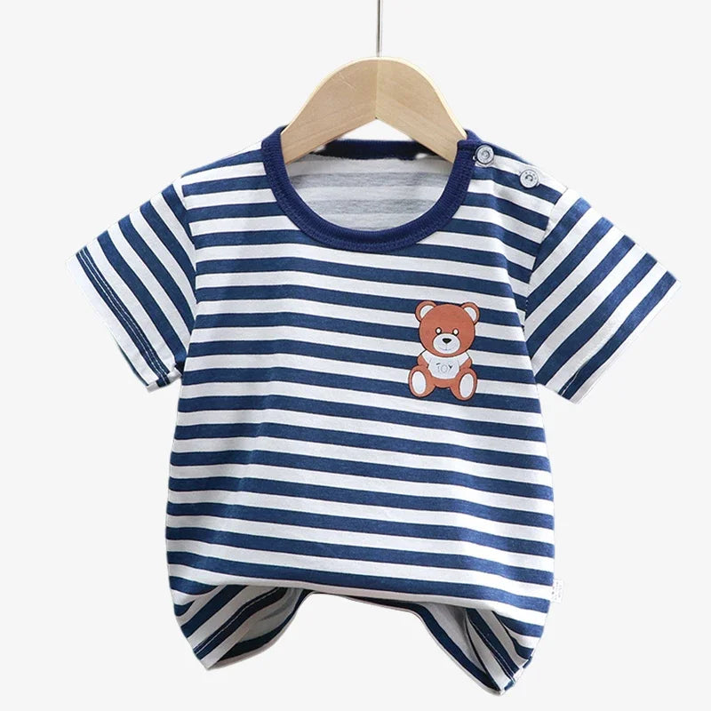 Children's Clothing T-Shirt  Kids Clothes Boys Girls Summer Cartoon Tops Short Sleeve Clothes 100% Cotton Baby Clothing