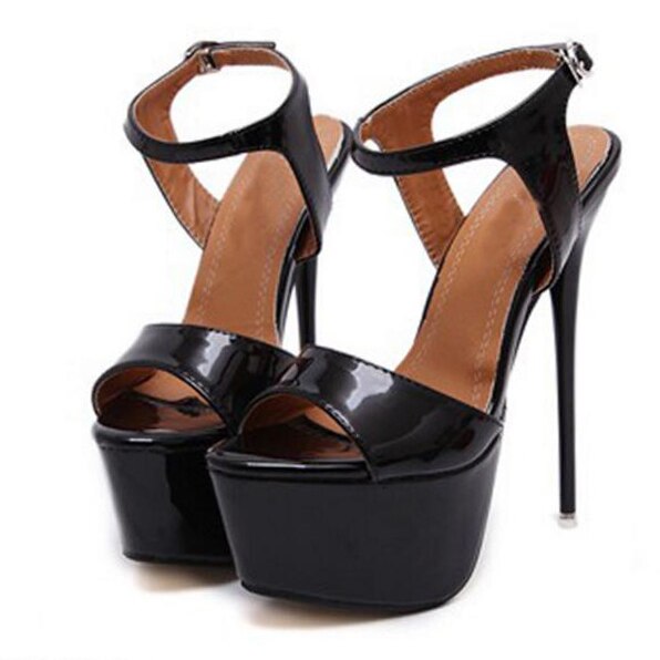 Women's Ankle Strap Erotic High Heels with Platform