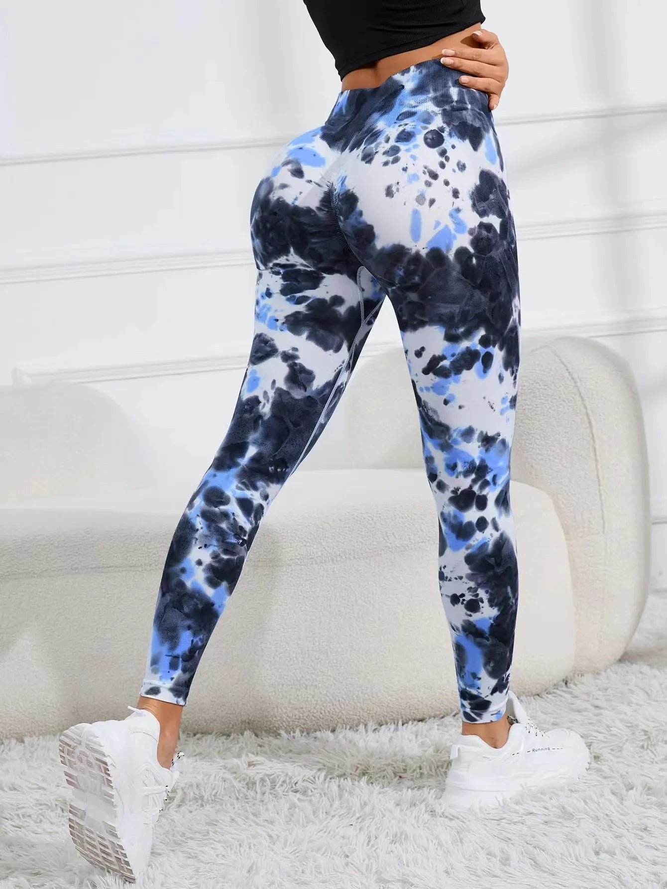 New 3D Print Tie Dye Sports Pants Women Seamless  Leggings High Waist Fitness Push Up Leggings Gym Clothing Workout Tights