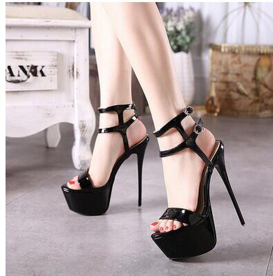 Women's Ankle Strap Erotic High Heels with Platform