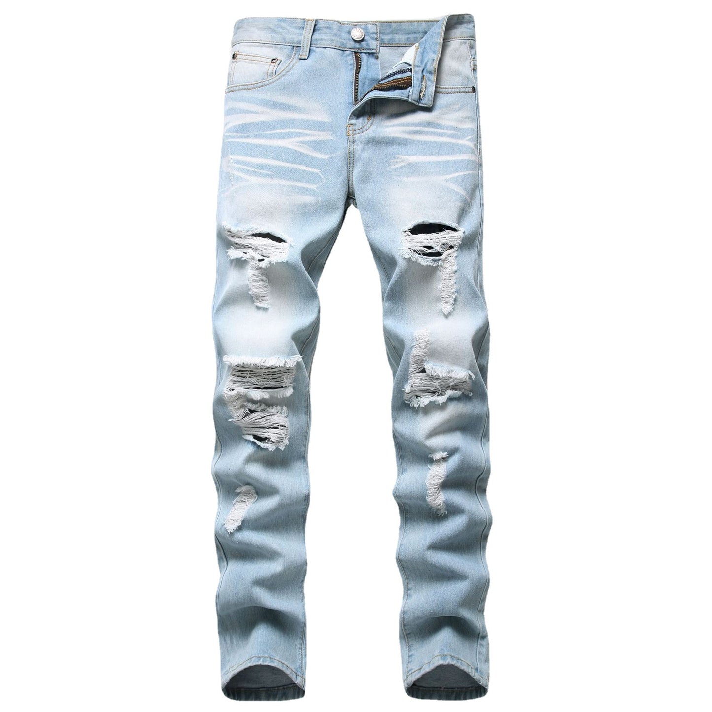 Men's Jeans Slim Fit Straight Ripped