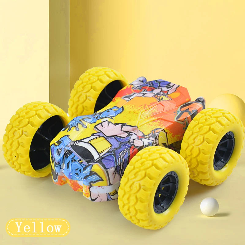 Cute Vehicle Toys Crashworthiness And Fall Resistance Safety Shatter-Proof Model Boy Funny Toy For Kids Double-Side Inertia Car