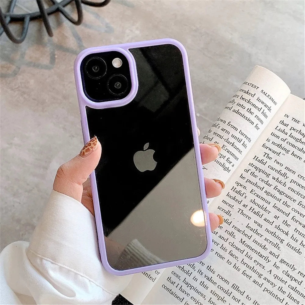 Candy Shockproof Silicone Bumper Phone Case For iPhone 15 14 11 12 13 Pro Max X XS XR 8 7 Plus Transparent Protection Back Cover