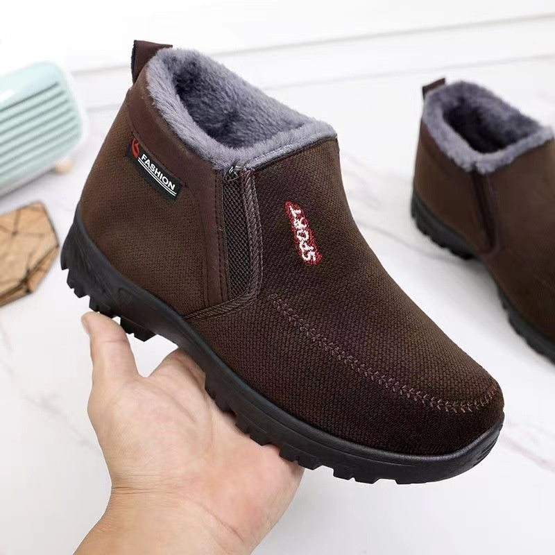 Men's Shoes Thermal Non-slip Cotton-padded Shoes Casual Slip-on Old Beijing Cloth Shoes