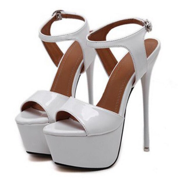 Women's Ankle Strap Erotic High Heels with Platform