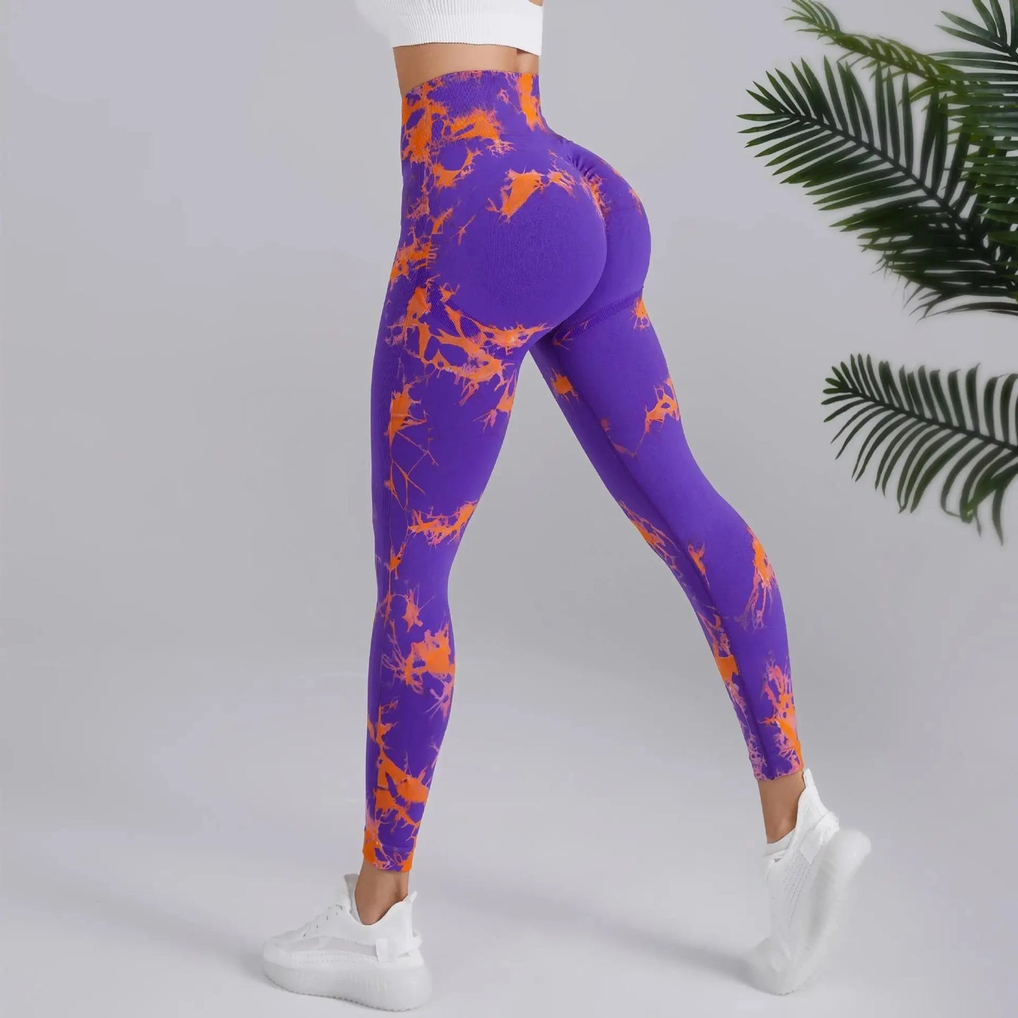 New 3D Print Tie Dye Sports Pants Women Seamless  Leggings High Waist Fitness Push Up Leggings Gym Clothing Workout Tights