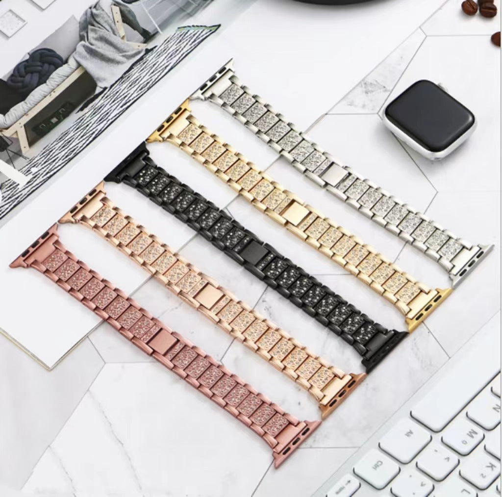 Jewelry Chain Strap For A Pple Watch Band Ultra 49mm 40mm 44mm 42mm 38mm Bracelet Diamond Wrist IWatch Band SE 6 7 8 9 45MM 41MM