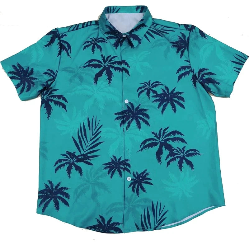 2023 Summer Animal Crane Men Hawaiian Shirt 3d Plant Shirt For Men Flower Print Plus Size Hawaiian Shirts Beach Flower Shirt 5xl