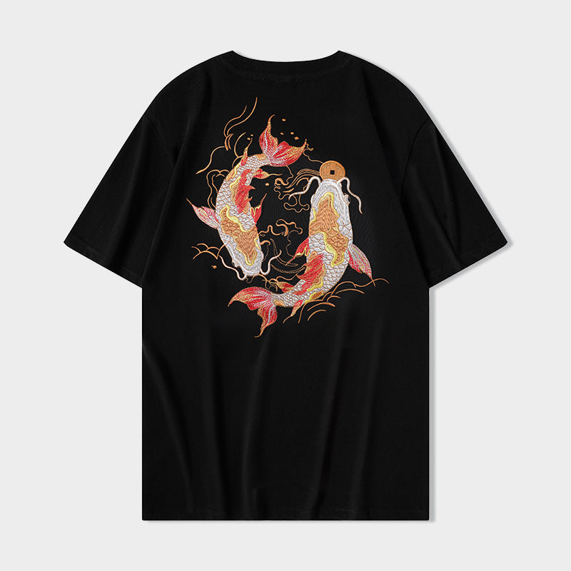 Men's Round-neck Short-sleeved T-shirt Koi Appendage