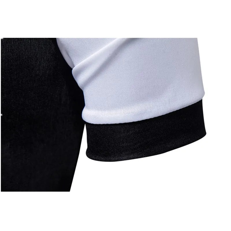 Summer men's solid color short sleeved polo shirt men's fashionable lapel shirt