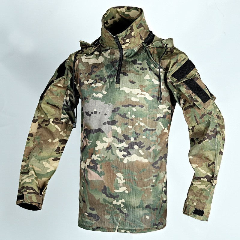 Men's Outdoor Camouflage Clothing Breathable Multi-functional Long-sleeved Top