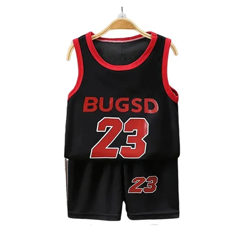 Children Sets Summer Sleeveless Basketball T-shirts Shorts for Children Clothing Quick-drying Sport Tank Tops Kids Clothes