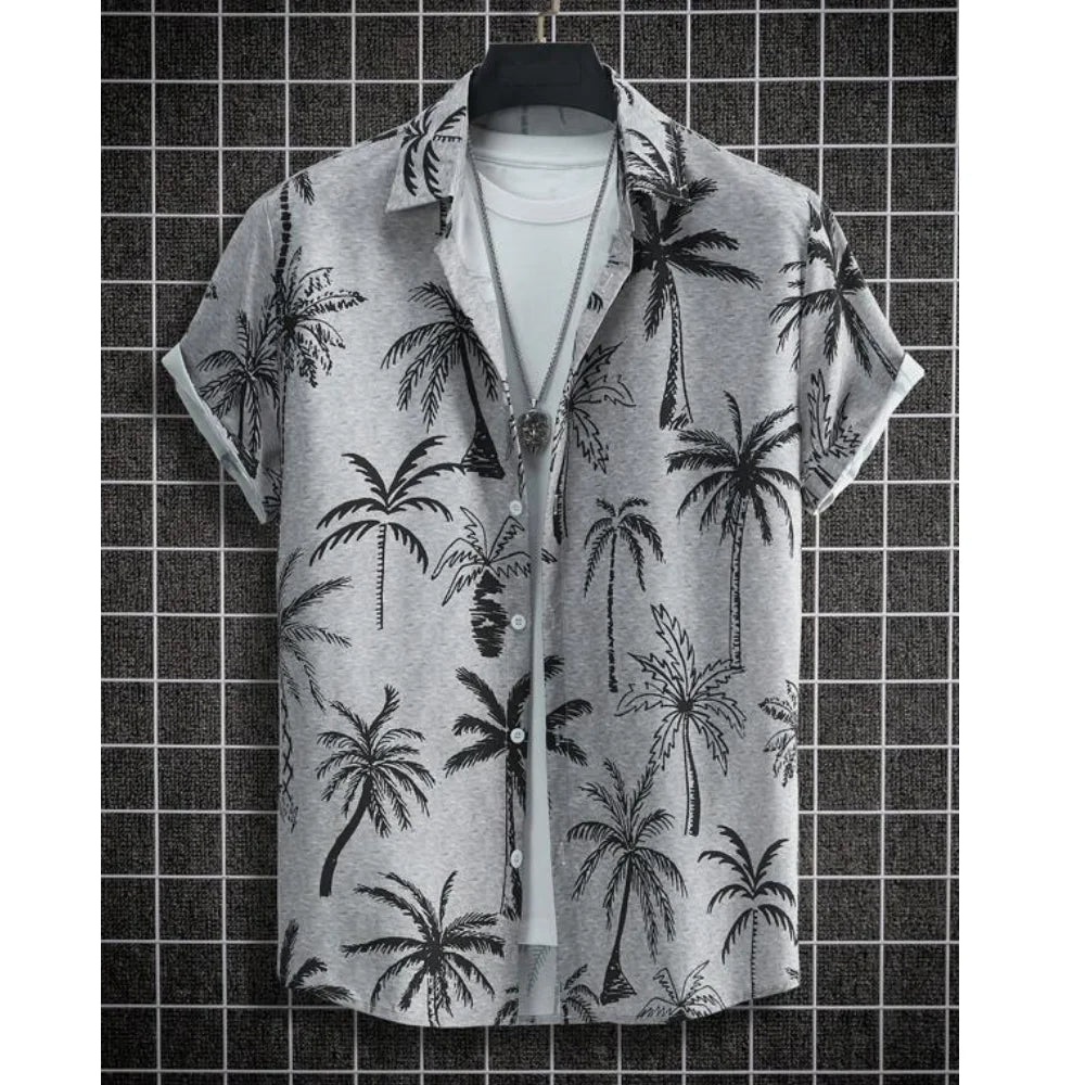 2023 Summer Animal Crane Men Hawaiian Shirt 3d Plant Shirt For Men Flower Print Plus Size Hawaiian Shirts Beach Flower Shirt 5xl