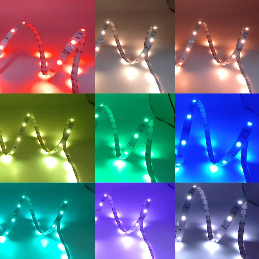 Usb 5V Led Strip Light 5050 Rgb Led Tape Bluetooth Wifi App Remote Control Led Room Light 1-30M Backlight Ribbon Lighting Lamp