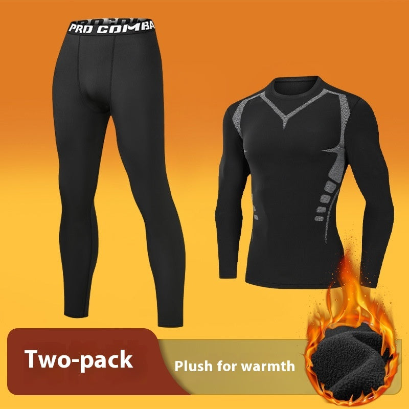 Tights Men's Winter Fleece-lined Quick-drying Warm Keeping Sports Underwear Base High Elastic Training Running Outfit