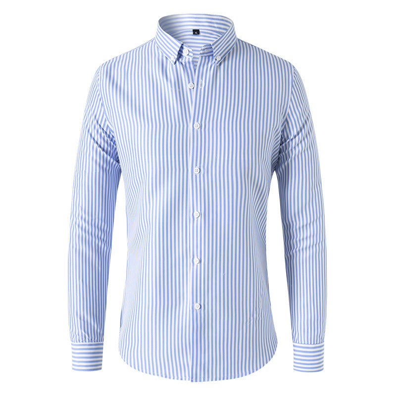 Men's Korean Style Striped Shirt Long Sleeve