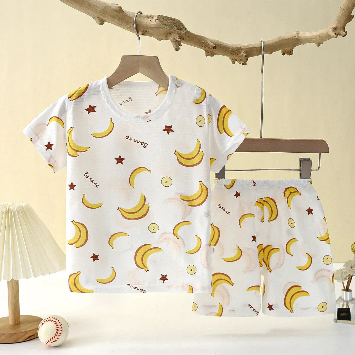 Children's Clothing Summer Short Sleeve Home Sleepwear Children Sets Kids Clothes Boy Girl T-shirt shorts Cotton Suit Baby