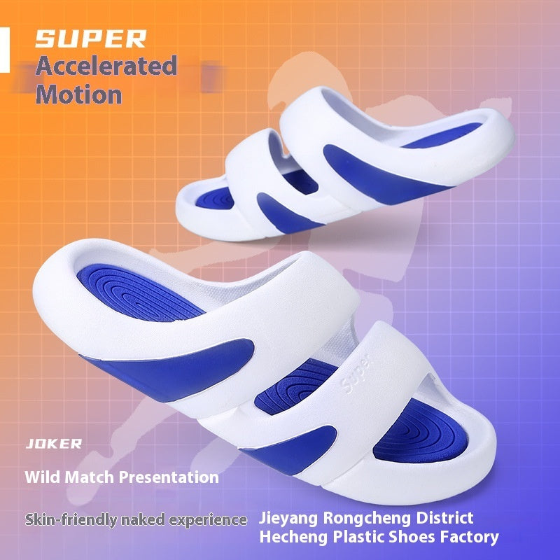 Fashion Outerwear Thick Sole Double Strap Holiday Men And Women Beach Slippers