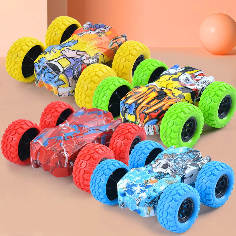 Cute Vehicle Toys Crashworthiness And Fall Resistance Safety Shatter-Proof Model Boy Funny Toy For Kids Double-Side Inertia Car