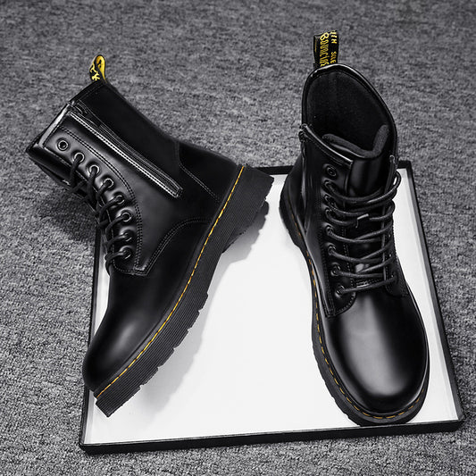 Martin Boots With Zipper Men's British Style