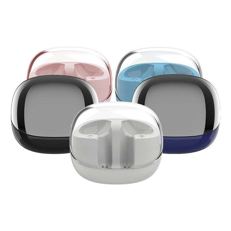 Wireless Bluetooth-compatible Headset Transparent Mini Bin